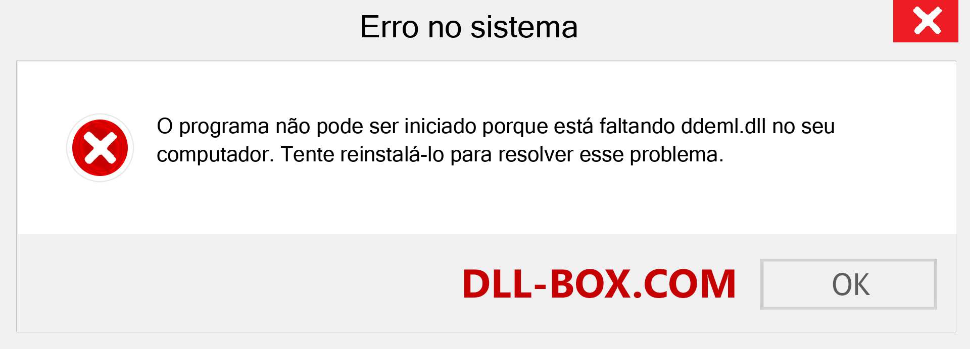 Arquivo ddeml.dll ausente ?. Download para Windows 7, 8, 10 - Correção de erro ausente ddeml dll no Windows, fotos, imagens